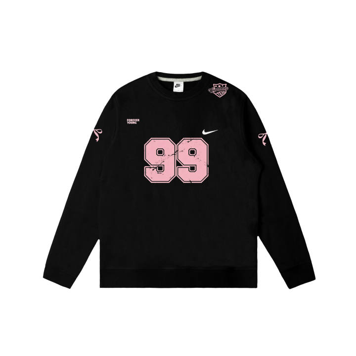 Nike Nike Club Sweatshirts Men's Black Crew Neck Moderate Regular