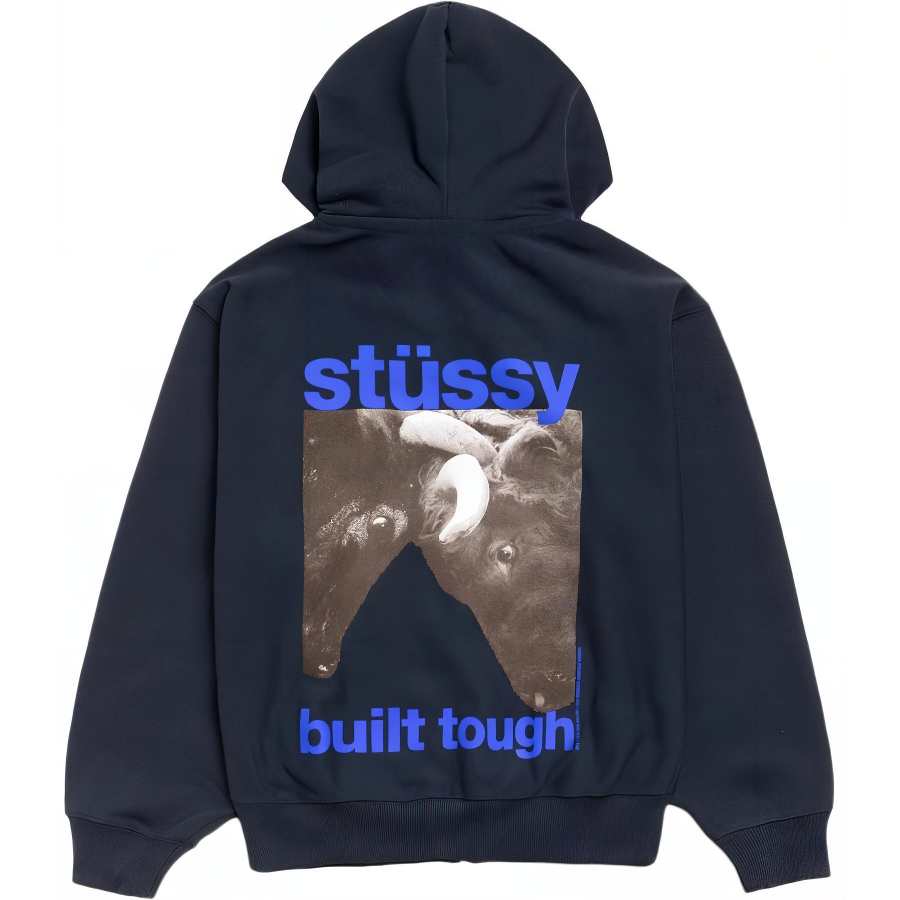 Stussy FW25 BUILT TOUGH ZIP HOODIE Sweatshirt Unisex