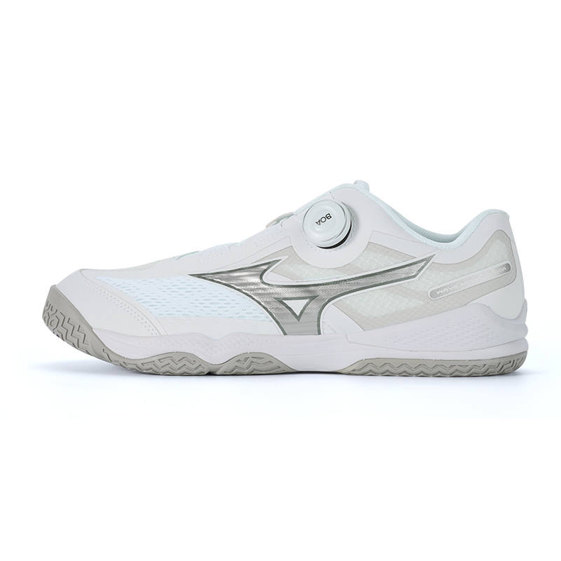 Mizuno WAVE MEDAL 8 Cushioning Slip Resistant Abrasion Resistant Low top Table Tennis Shoes Unisex White Silver