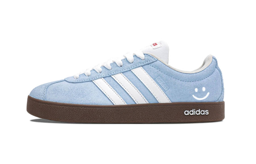 Adidas Custom Adidas Vl Court Classic Sky Abrasion Resistant Slip Resistant Low top German Army Trainers Women's Blue
