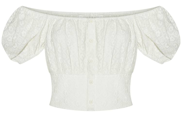 URBAN REVIVO Shirts Women's White Square Collar