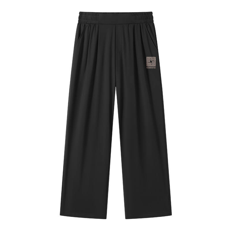 Tonlion Casual Pants Unisex Thin Straight Fit Pants