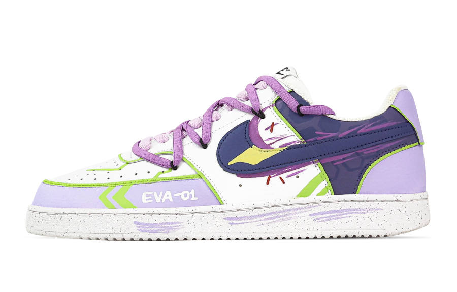 Nike Nike Court Vision 1 God Of War Abrasion Resistant Slip Resistant Low top Skateboard Shoes Men's Purple