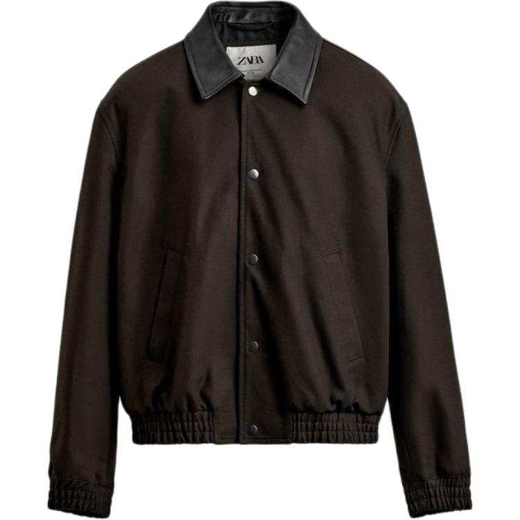 ZARA Jackets Men's Brown Lapel Moderate Other