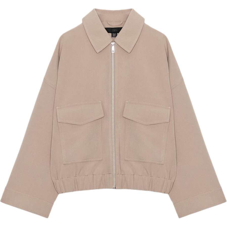 ZARA Jackets Women's Tan Lapel Moderate Other