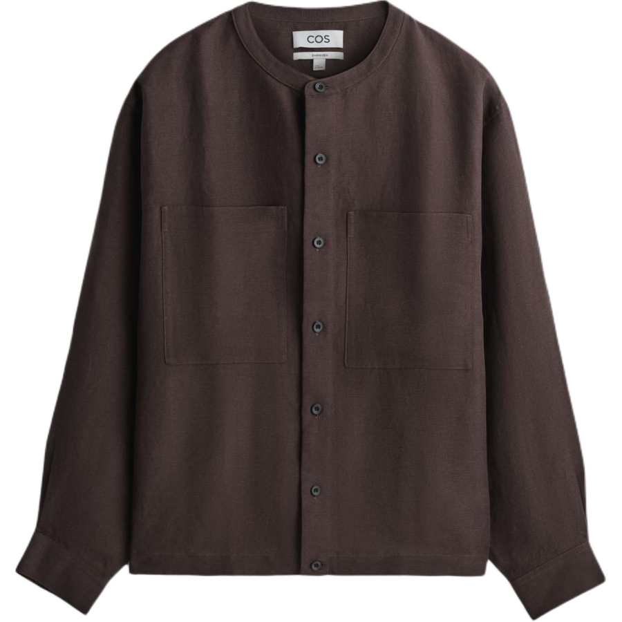 COS Shirts Men's Dark Brown Crew Neck Moderate