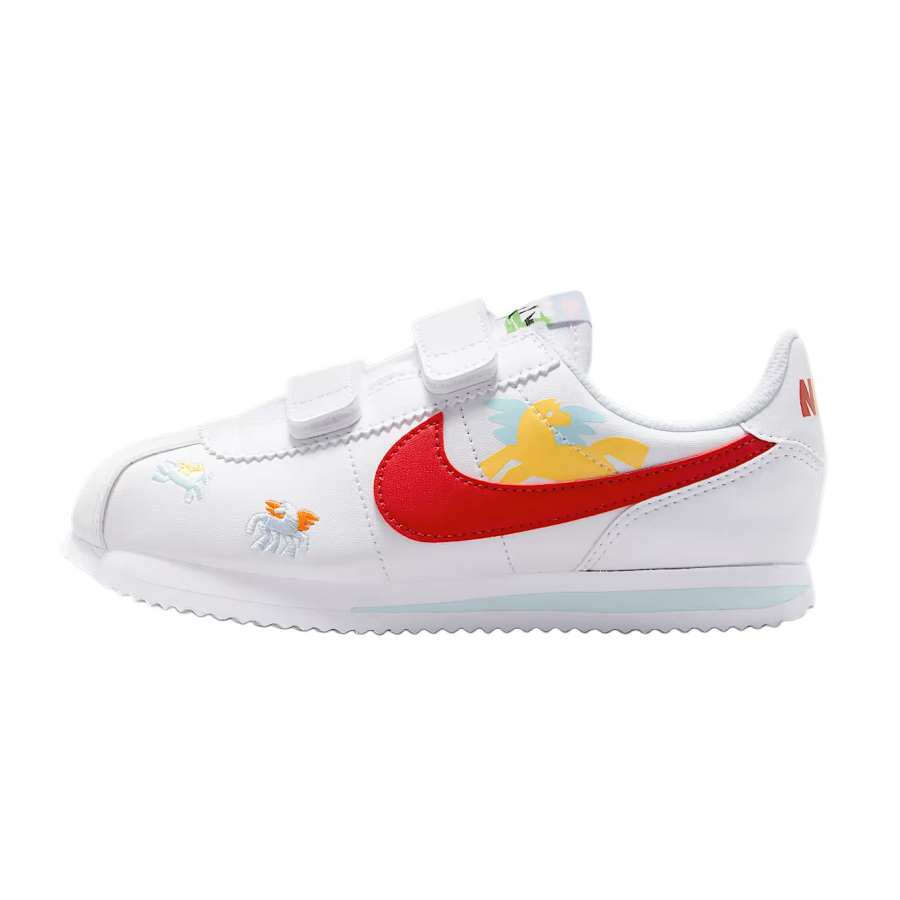 Nike Nike Cortez Basic SL Synthetic Leather Low top Kids' Running Shoes White Red Children Aged 3 7 Years Old