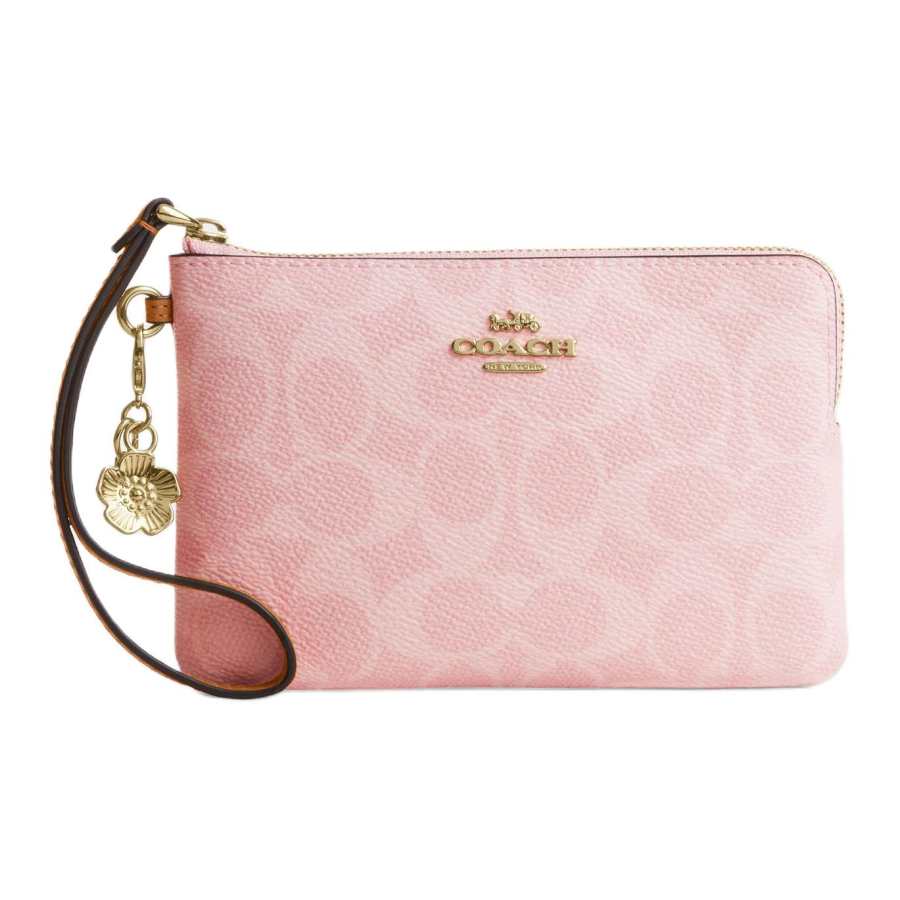 COACH COACH Artificial Leather Clutch Mini Women's Dust Pink
