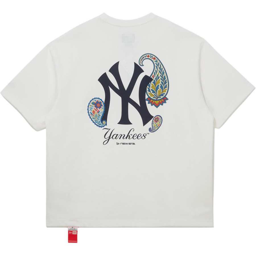 New Era X MLB T Shirts Unisex Ivory White Crew Neck