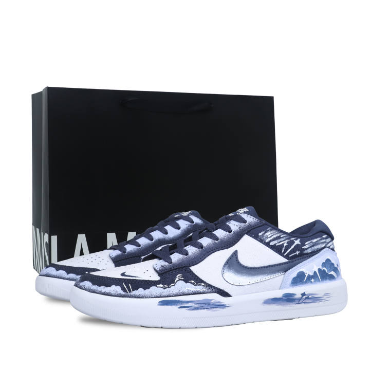 Nike Nike SB Force 58 Cushioning Slip Resistant Low top Skateboard Shoes Unisex Blue