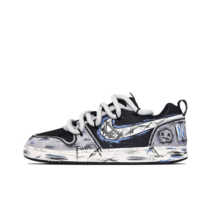 Nike Nike Court Borough Virtual Creed Cushioning Abrasion Resistant Low top Skateboard Shoes Men's Black Gray