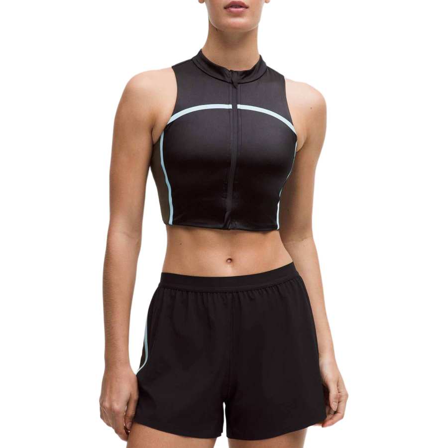 Lululemon Sleeveless Sports Shirts Women's Black/Walnut Brown/Foam Cloud Blue/BLK/WALC/FOAM Other