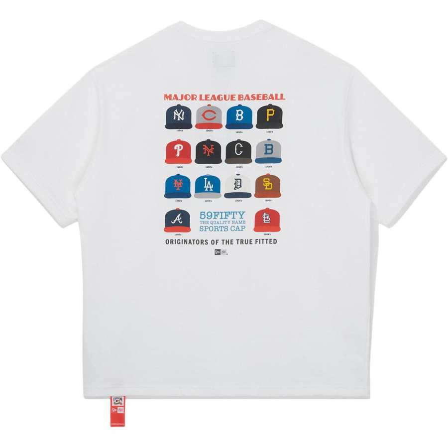 New Era X MLB T Shirts Unisex White Crew Neck
