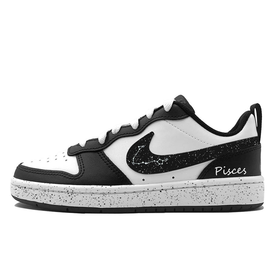 Nike Nike Court Borough 2 Baby's Breath Pisces Synthetic Leather Cushioning Abrasion Resistant Slip Resistant Low top