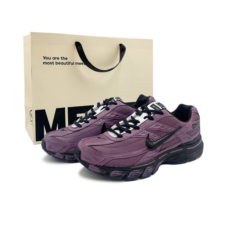 Nike Nike Initiator Cushioning Abrasion Resistant Breathable Low top Casual Running Shoes Unisex Black Purple