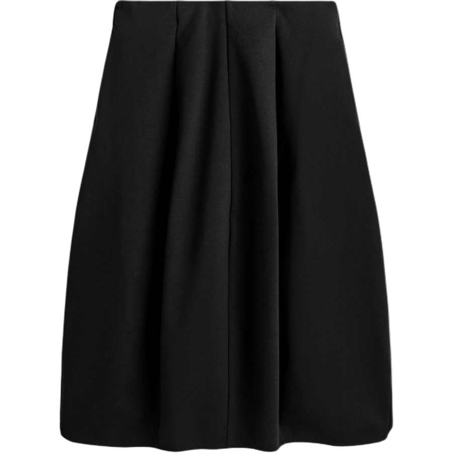 COS Casual Long Skirts Women's Black Moderate Midi Skirt
