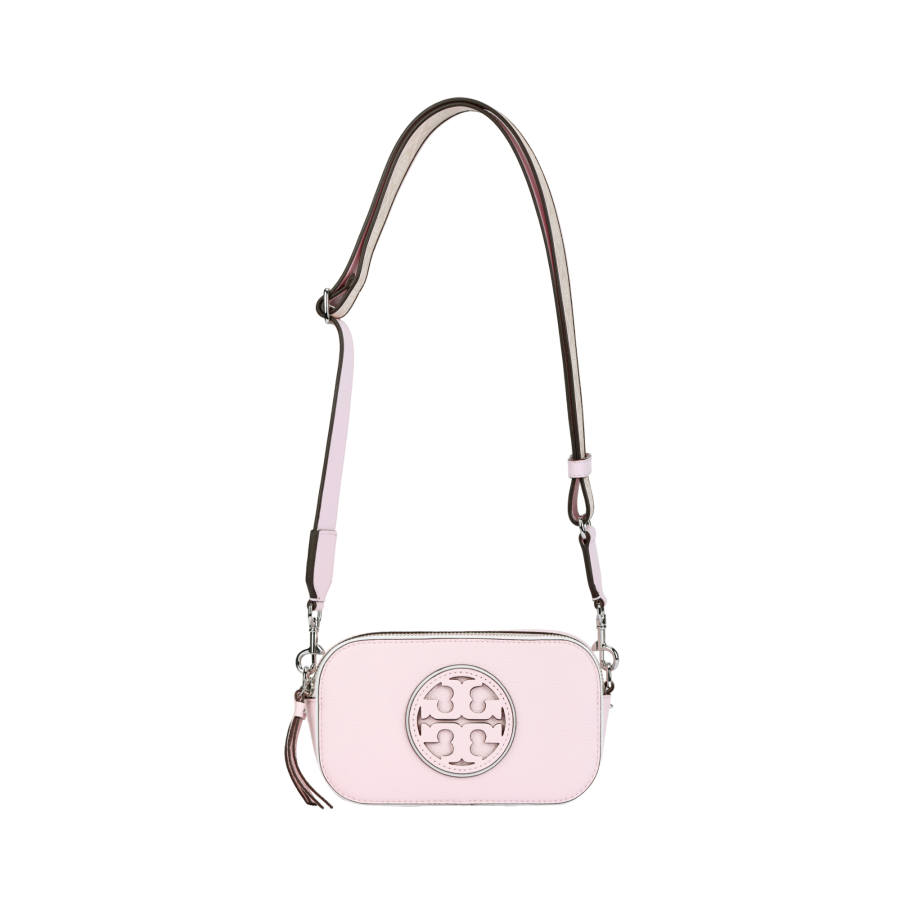 TORY BURCH Miller Leather Crossbody Bag, Shoulder Bag Mini Women's Light Pink
