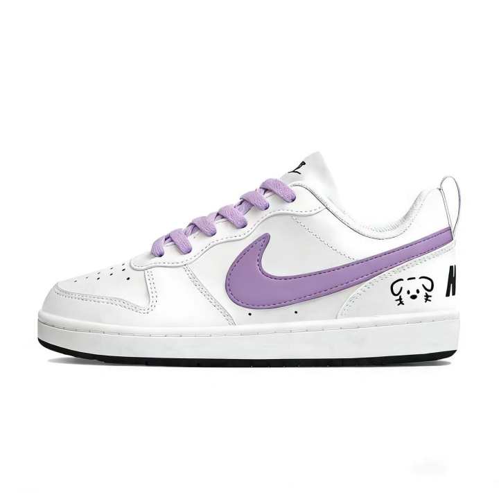 Nike Nike Court Borough Artificial Leather Slip Resistant, Abrasion Resistant, Lightweight, Breathable Low top