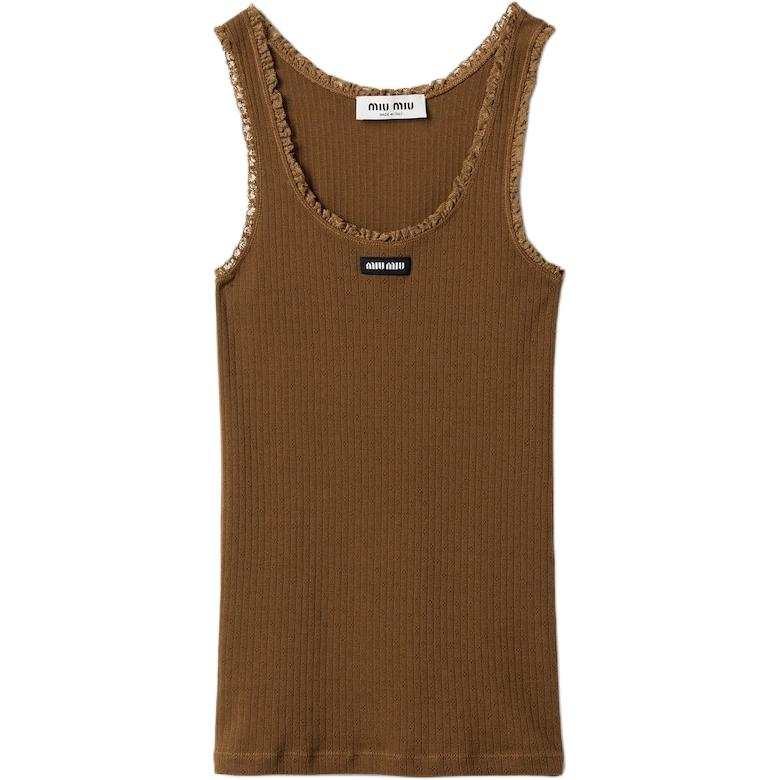 Miu Miu Garment-Dyed Tank Top