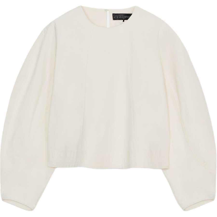 ZARA Knitwear Women's White Crew Neck Moderate