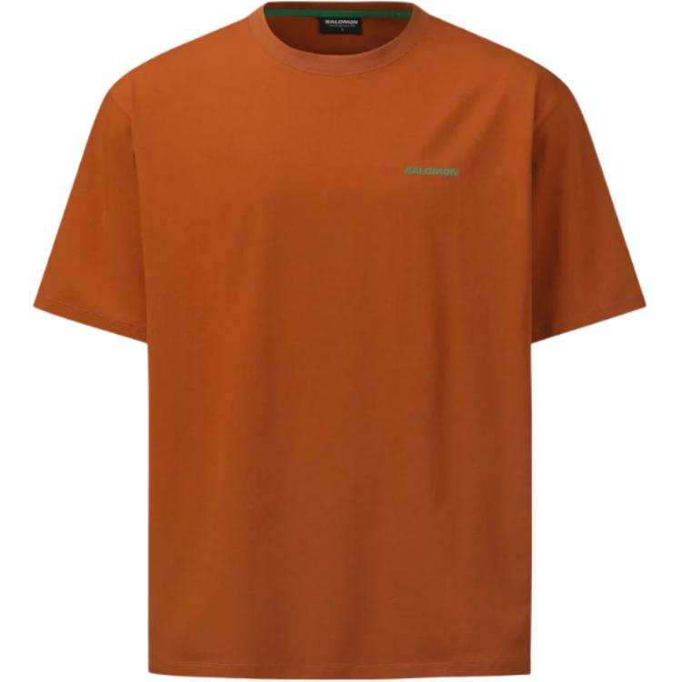 SALOMON UNI T Shirts Unisex Red Brown Crew Neck