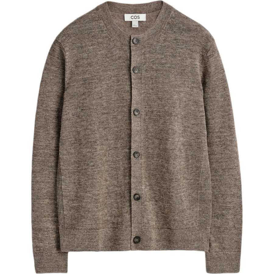 COS Knitwear Men's Taupe Crew Neck Moderate