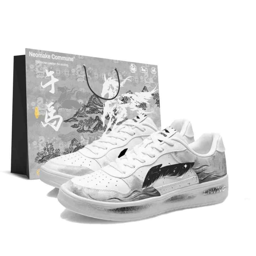 Li-Ning Li Ning Floating Boat Skateboard Shoes Men's Low Top Gray