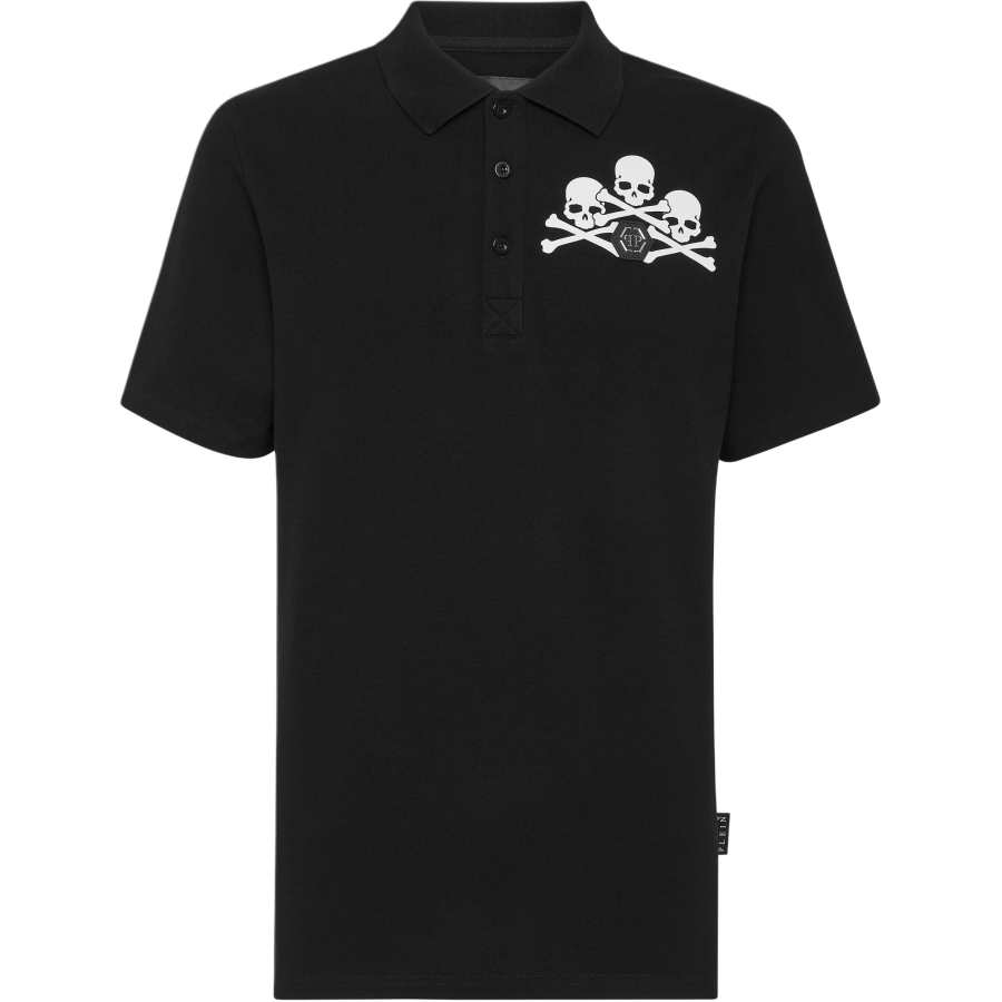 Philipp Plein skull logo polo shirt