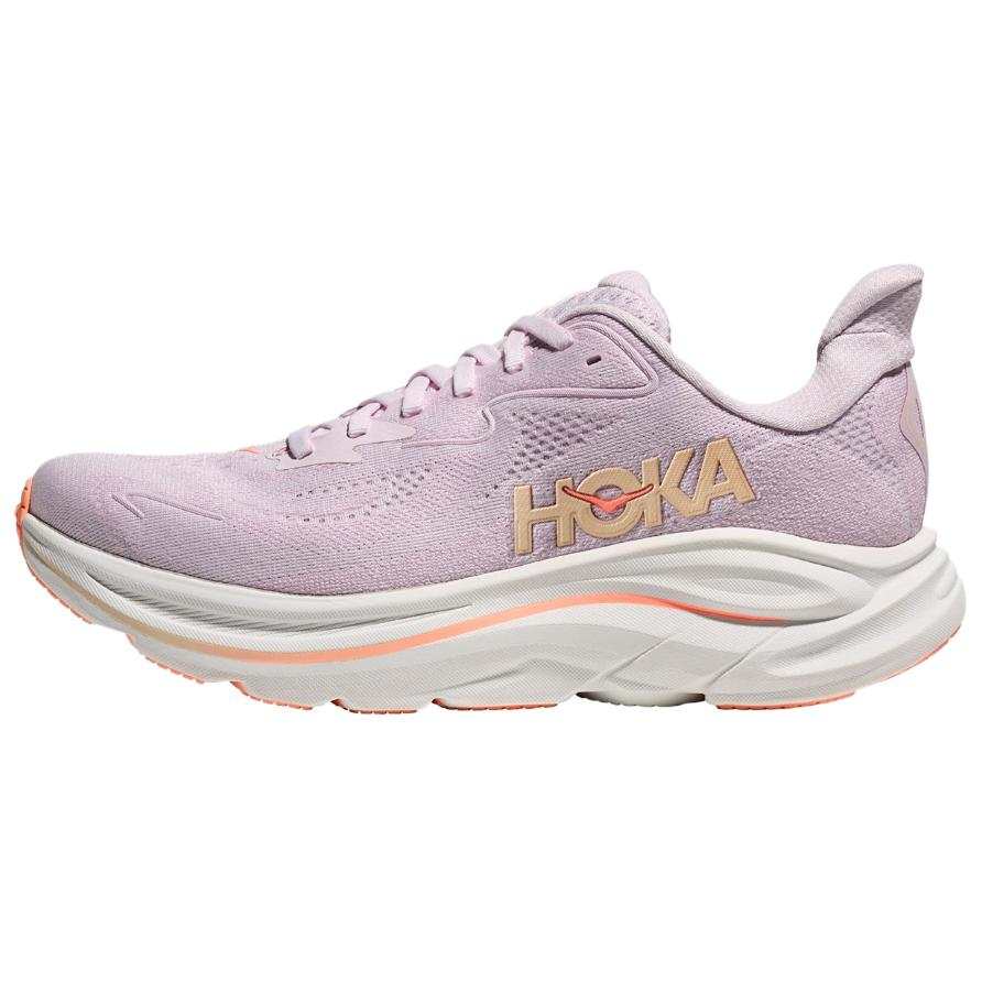 HOKA ONE ONE CLIFTON 10 Breathable Support Running Shoes Women's Light Purple Orange