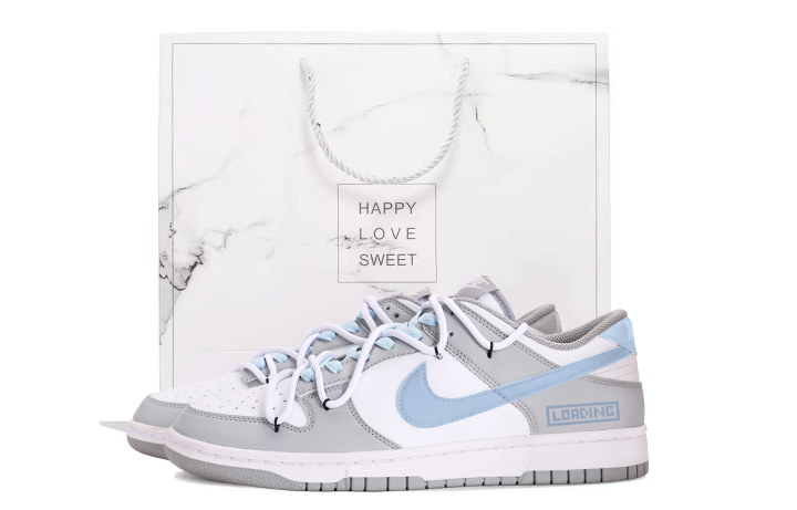 Nike Nike Dunk Low top Skateboard Shoes Unisex White Blue