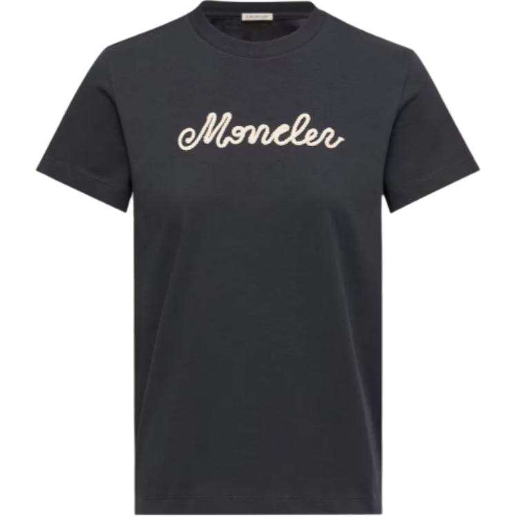 Moncler Logo Embroidered Crewneck T-Shirt