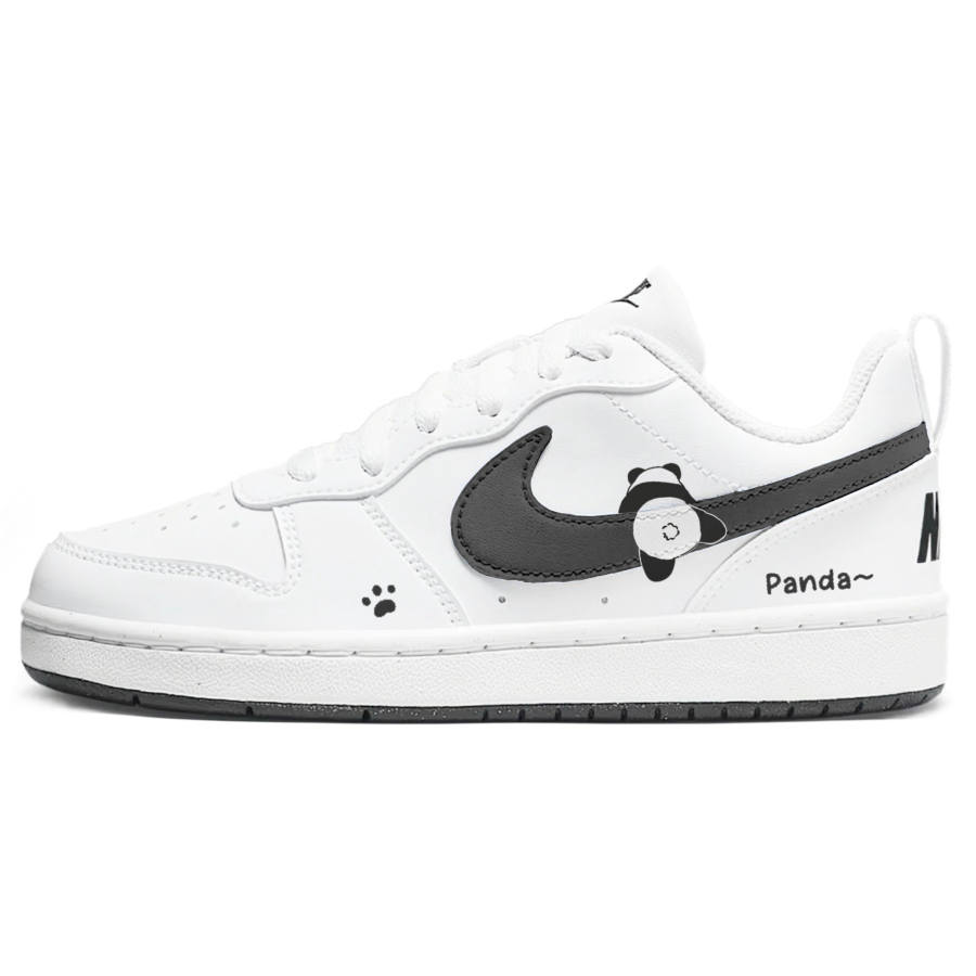 Nike Nike Court Borough Panda Round Low top Kids' Skateboarding Shoes Black White