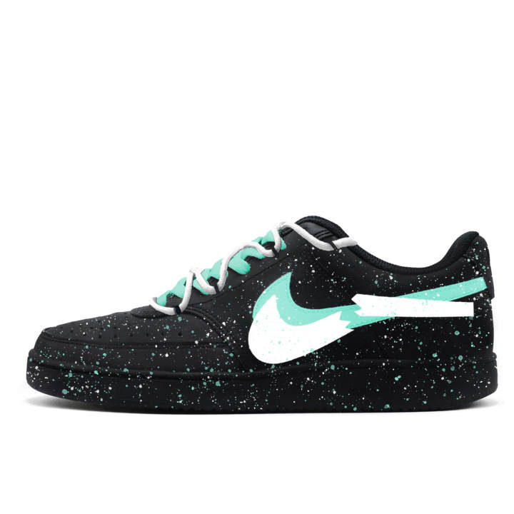 Nike Nike Court Vision 1 Ethereal Blue Shadows Synthetic Leather Cushioning Abrasion Resistant Low top Skateboard Shoes
