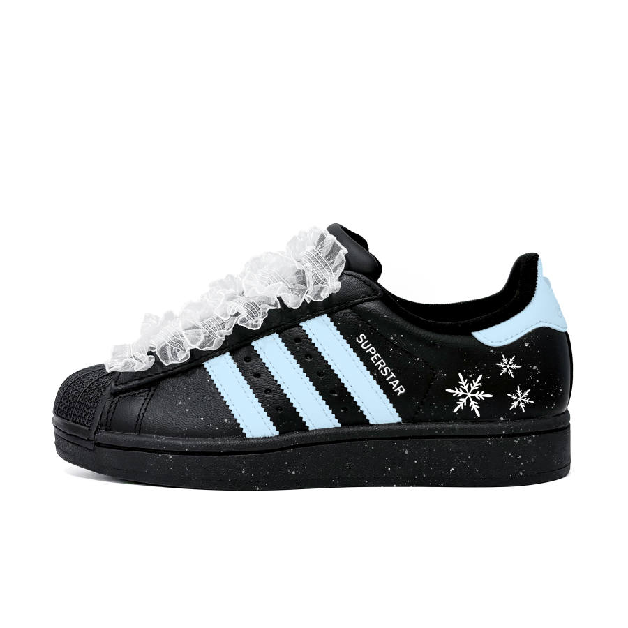 Adidas Originals Superstar 2 Leather Low top Kids' Skateboarding Shoes Black Teenagers