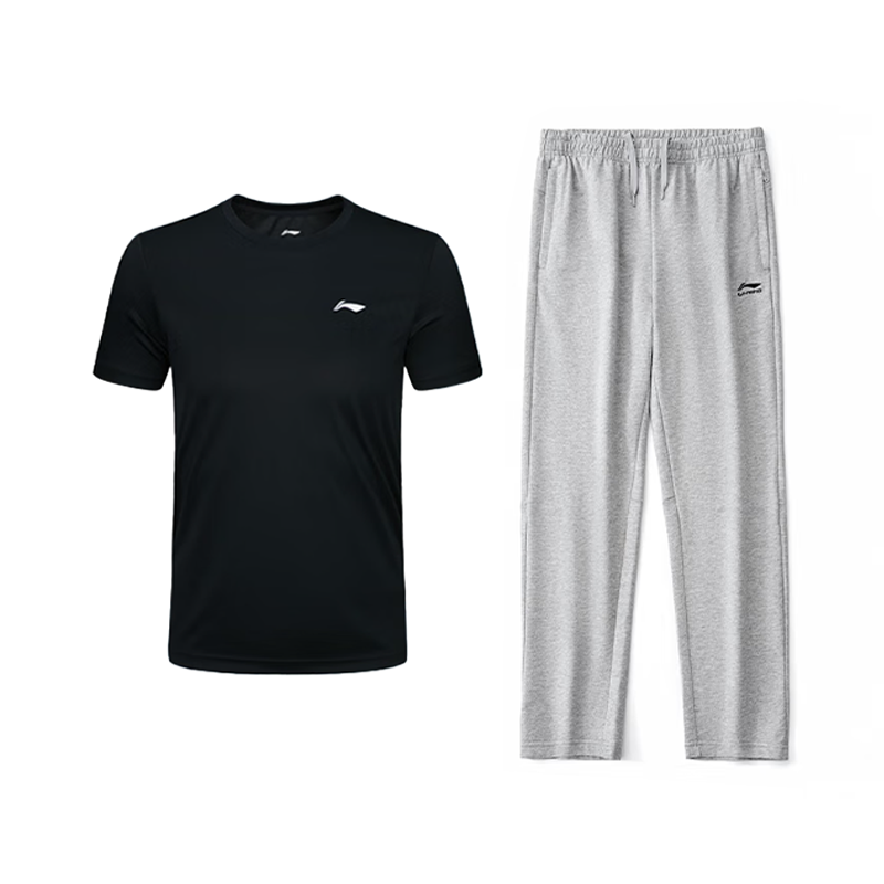 Li-Ning Li Ning Casual Sportswear Unisex Standard Black+Heather Gray