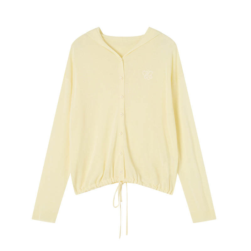 XIANGYING Knitwear Women's Hooded Thin Cardigan