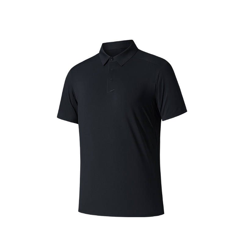 ANTA Anta Short Sleeved Polo Shirt Deodorizing Technology Men's Basic Black