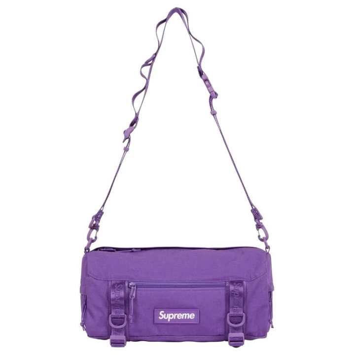 Supreme Supreme Cordura® Cotton Blend Tear Resistant Fabric Shoulder Bag Unisex Purple