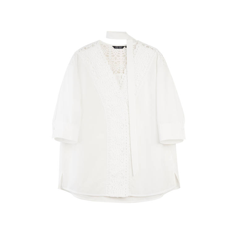 ELLE Shirts Women's V Neck Thin Shirt