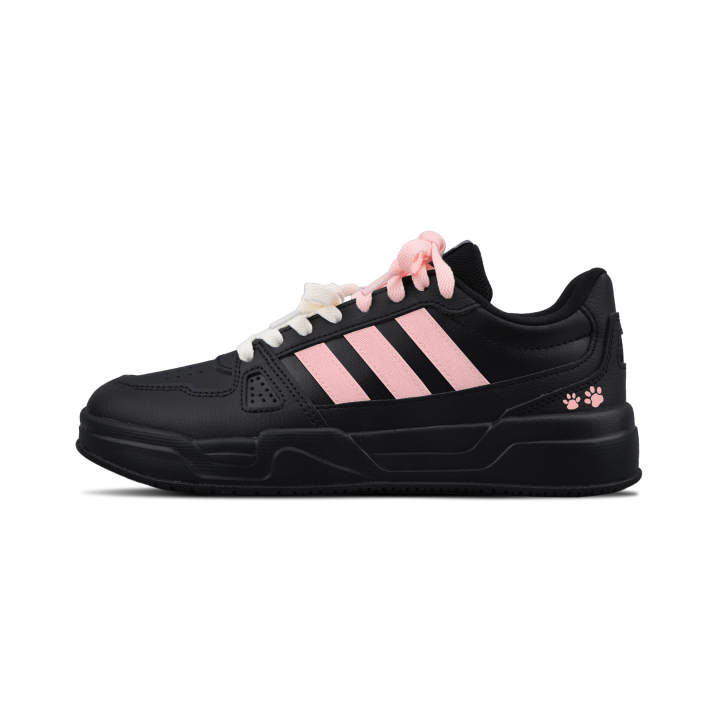 Adidas Adidas LITE BALLER Dark Pink Cat Language Abrasion Resistant Lightweight Slip Resistant Low top Skateboard Shoes Unisex