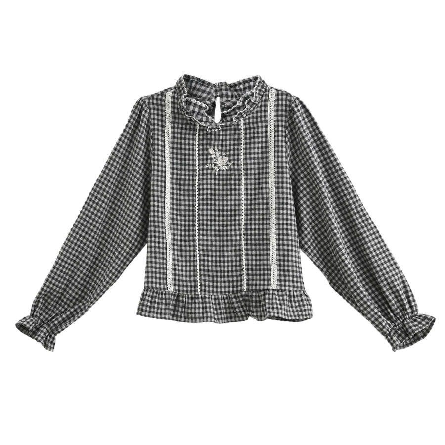 SNBL SNBL Shirts Women's Black Stand Collar Moderate