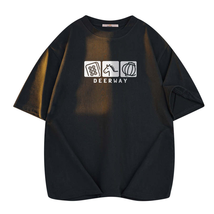 DEERWAY T Shirts Unisex Crew Neck Moderate Straight Fit