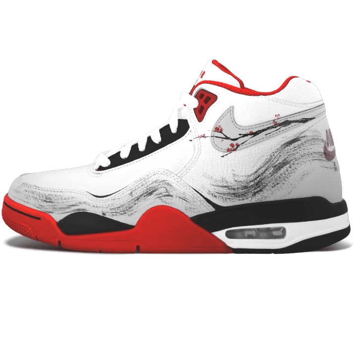 Nike Nike Flight Legacy Ink Plum Blossom Synthetic Leather Cushioning Abrasion Resistant Slip Resistant Mid top