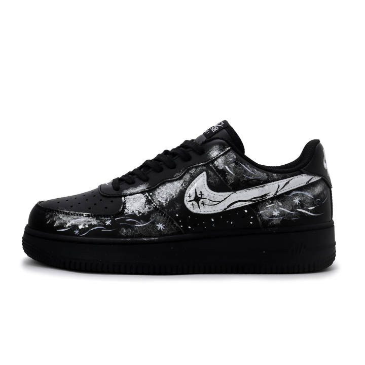 Nike Nike Air Force 1 Night Legend Black Pu Low top Skateboard Shoes Unisex Absolute Black