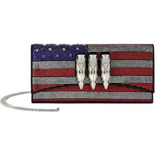 PHILIPP PLEIN Cow Leather Clutch Women's Red
