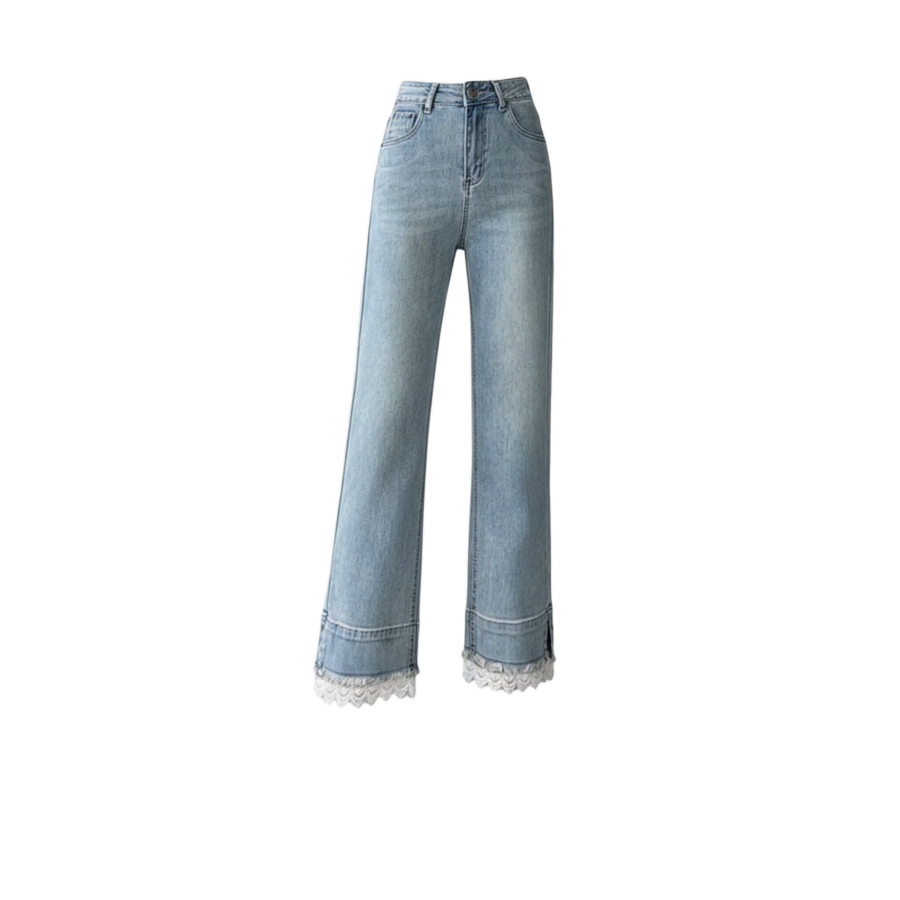 Sugarfunk Sugarfunk Jeans Women's Blue Thin Straight Fit Pants