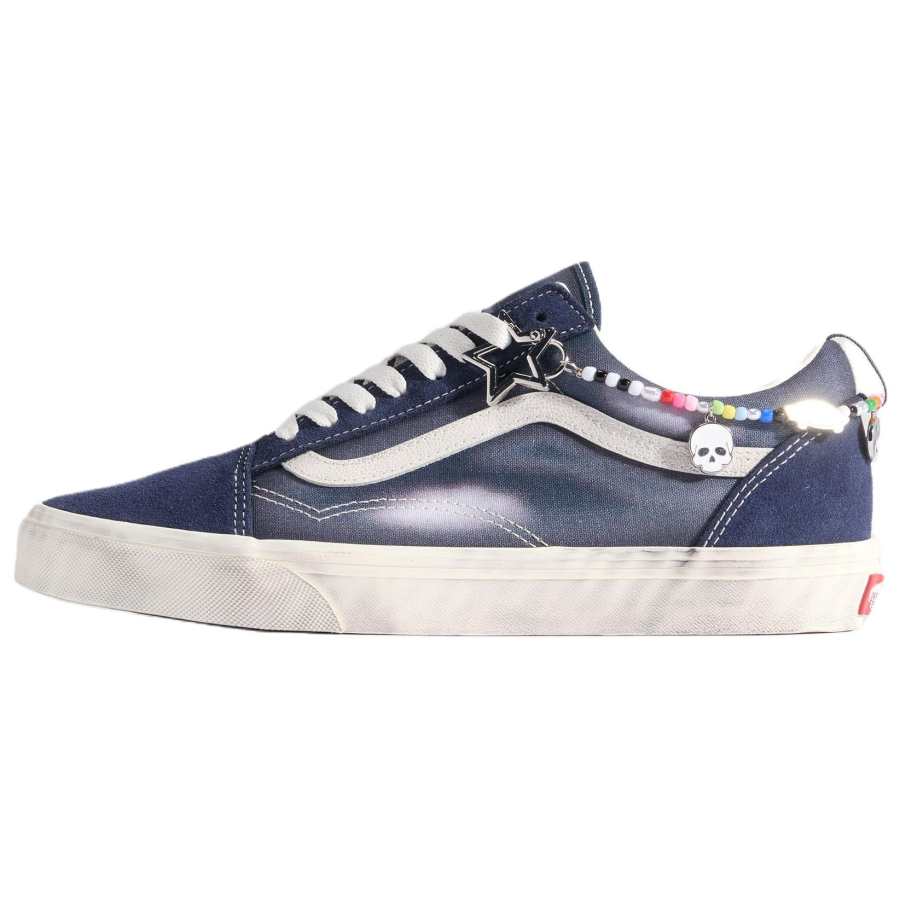 Vans Vans Old Skool Canvas Comfortable Skateboard Shoes Unisex Blue