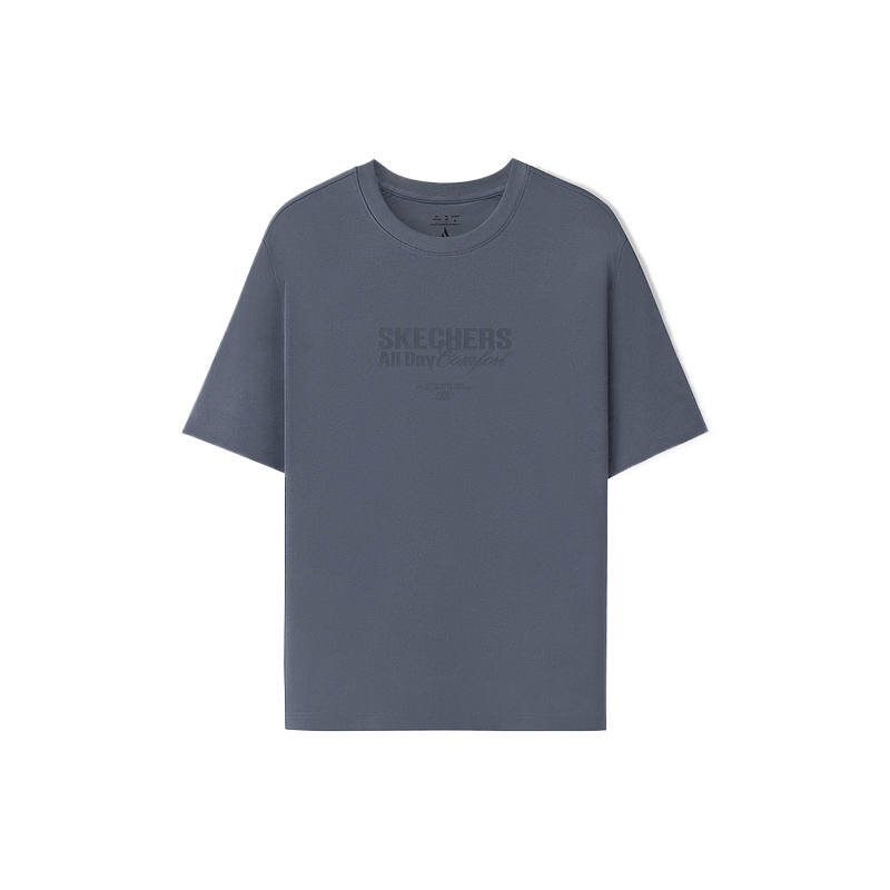 Skechers T Shirts Men's Odyssey Gray/026R Crew Neck Moderate