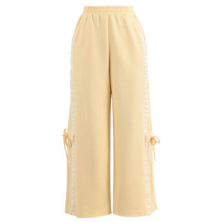 SNBL Casual Pants Women's Yellow Moderate Wide Leg Pants