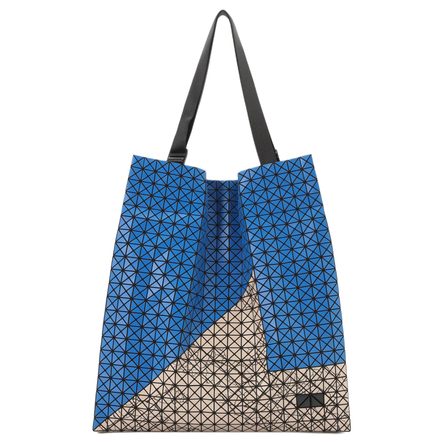 ISSEY MIYAKE CART S Cotton Handbag Women's Blue & Beige